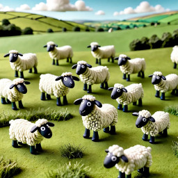 ai generated joyful claymation sheep frolicking in a vibrant yorkshire dales field inspired by shaun the sheep download 2025 04 08t064741 898